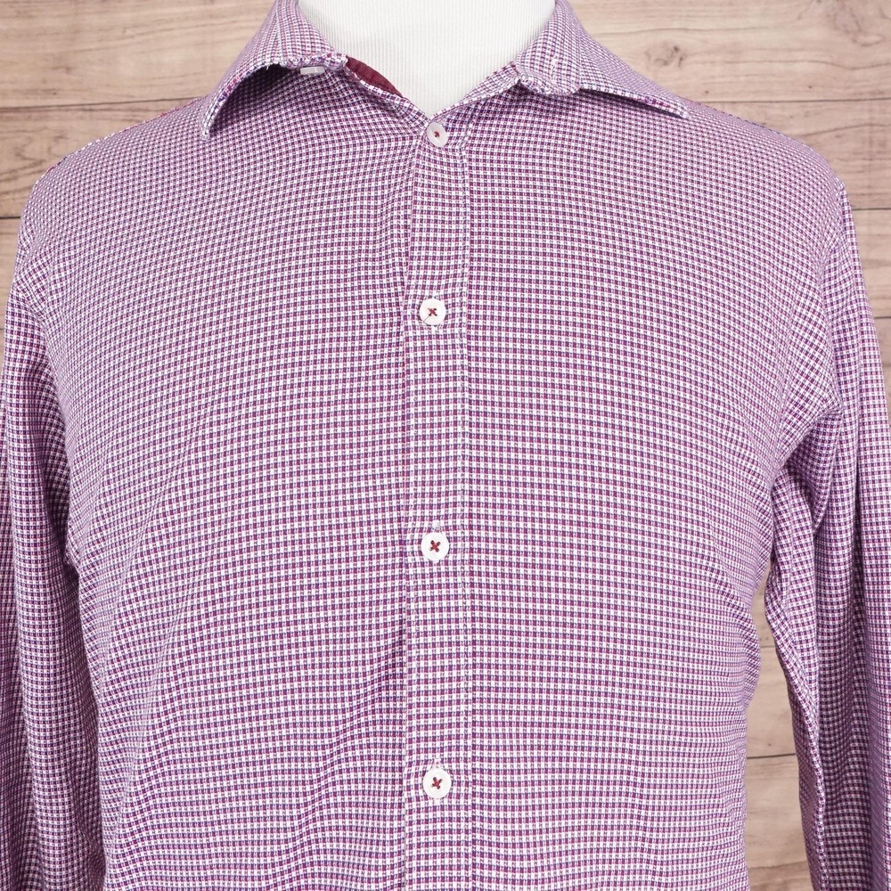 Ryan Seacrest Distinction Shirt Mens 16.5 34/35 Slim Fit Stretch Non Iron